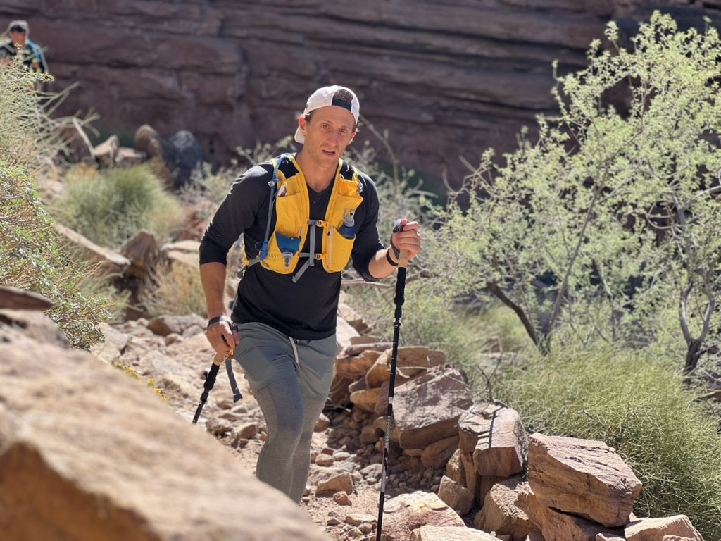 Austin hiking with trekking poles