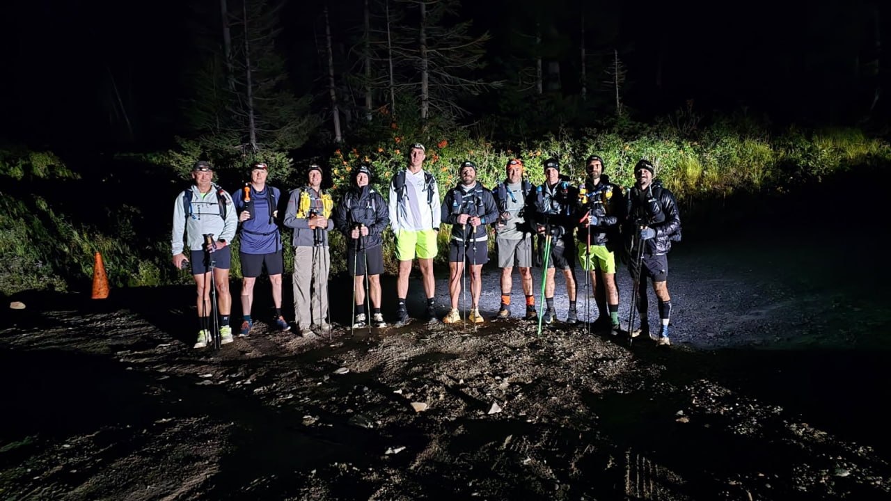 Adventure Summit group on a night hike